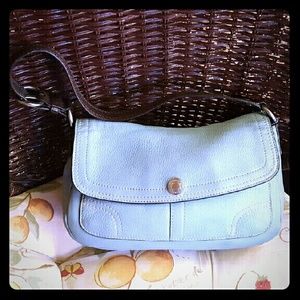 Coach Pebbled Chelsea Shoulder Bag, rare Blue!