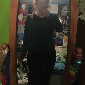 Sheer navy blue shirt