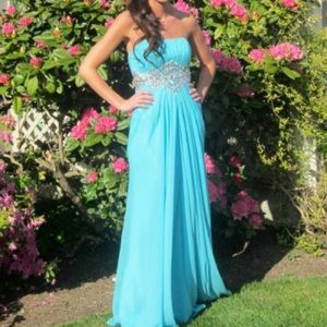 "Night Moves" blue formal gown