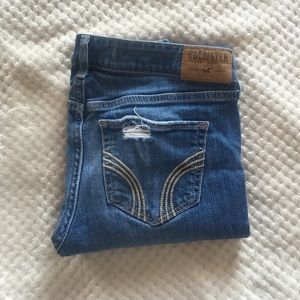 Hollister Light Was Distressed Skinny Jeans