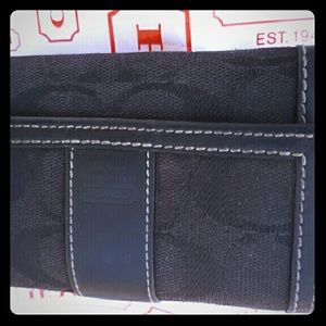 Coach Black Signature Jacquard Wallet