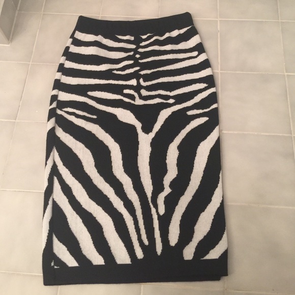 Zebra pencil skirt