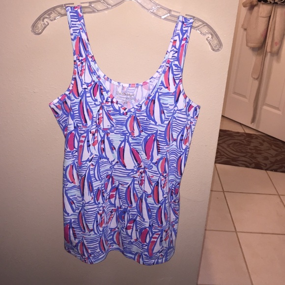 Lilly Pulitzer Red Right Return tank