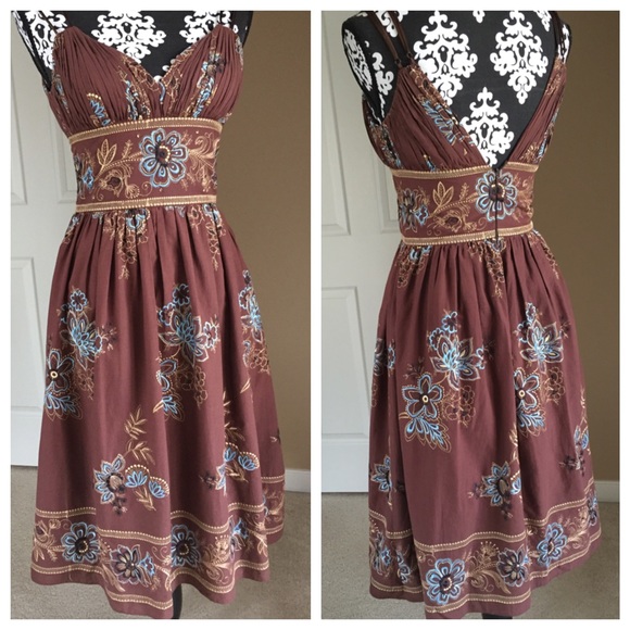 Oleg Cassini Dresses & Skirts - OC by OC Embroidered/jeweled Summer Dress