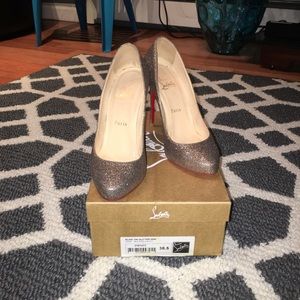 👠Christian Louboutin Elisa 100 Glitter Mini