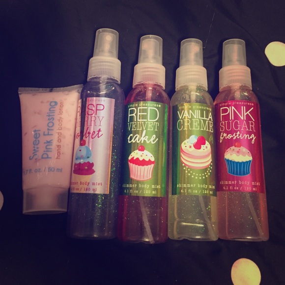 Sparkly body mists and lotion bundle