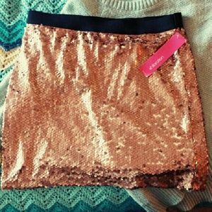 Xhilaration Skirts - Metallic Rose Sequin Miniskirt Xhilaration Skirts - Metallic Rose Sequin Miniskirt
