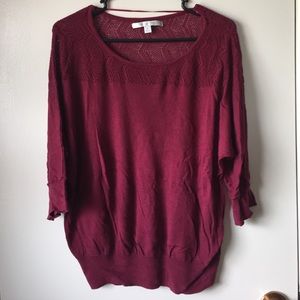 Light-weight burgundy sweater