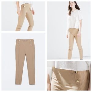 Zara Skinny Pant with Sailor Buttons