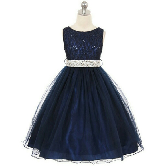 navy blue dress with silver