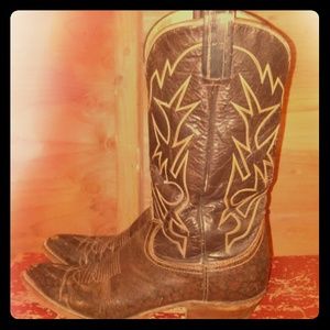Vintage Custom Leather Cowboy Boots