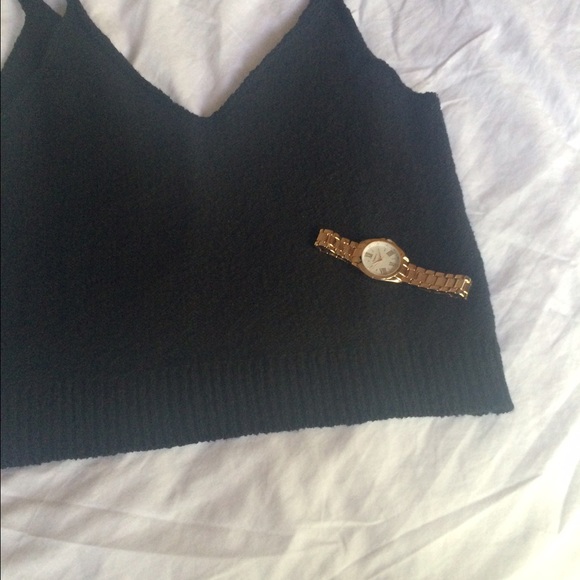 Black knit top