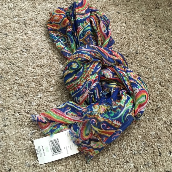 Colorful Boho paisley semi sheer scarf - Picture 2 of 4