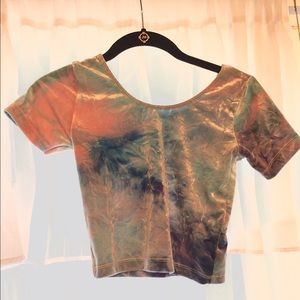 American Apparel Velvet Crop Top