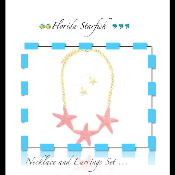 🐠🐠🐠 Florida Starfish Necklace and Earring Set🐬