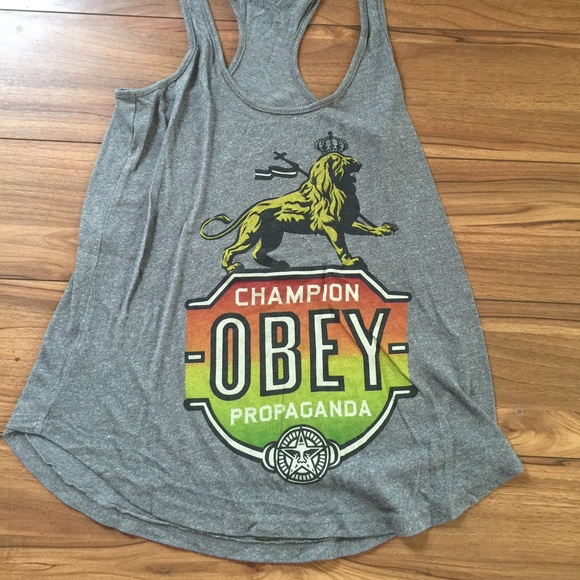 Women's XS Obey Rasta racer back tank.