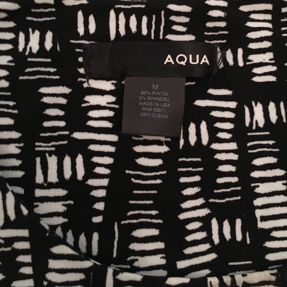 ‼️CLEARANCE‼️ Aqua black and white dress size M - Picture 2 of 4