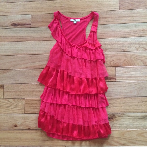 Pink Ruffled tank