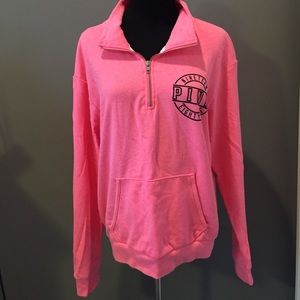 VS PINK pink quarter zip