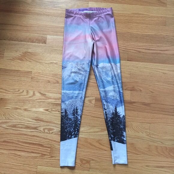 Blackmilk pink mountain leggings xs