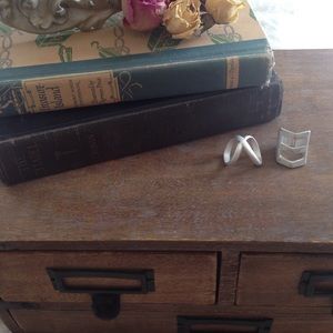 Vibrant Brushed Distressed Silver Tone Rings