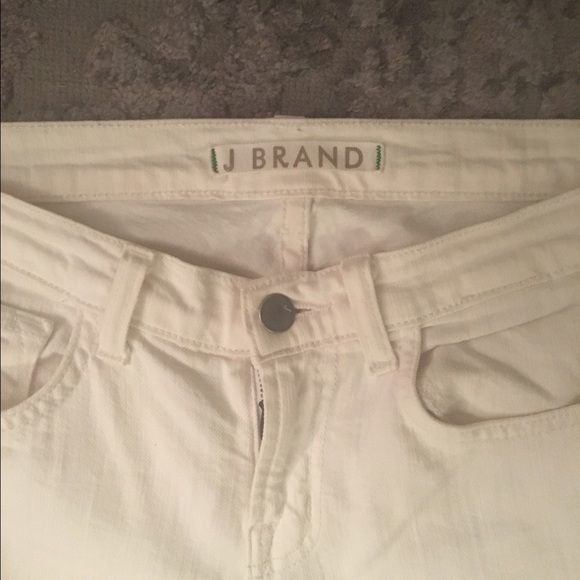 Jbrand white straight leg jean