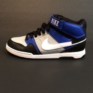 DONATED Nike High Top White, Black & Blue Sneakers