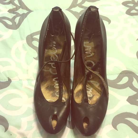 Sam Edelman T-Strap Platform Stilettos Size 10