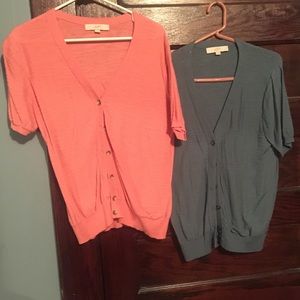 2 short sleeve Loft cardigans. BUNDLE