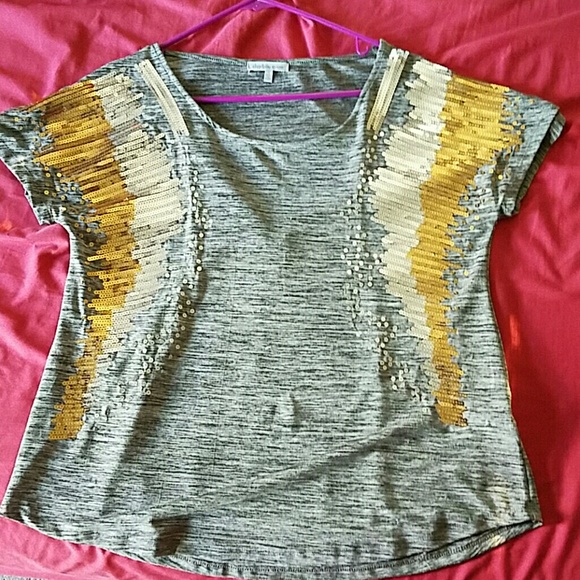 Sequin dress shirt