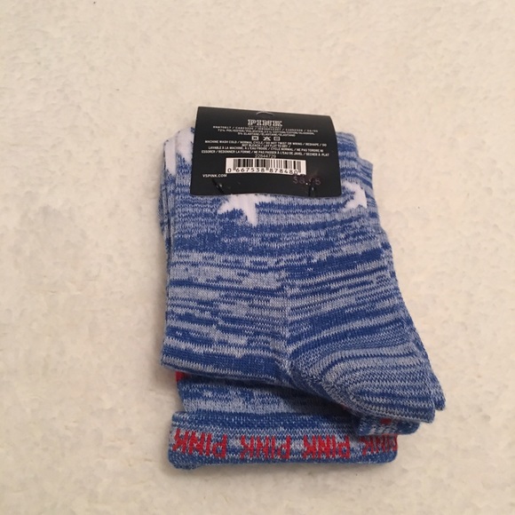 VS Pink Americana Blue Star Socks💕 - Picture 2 of 4