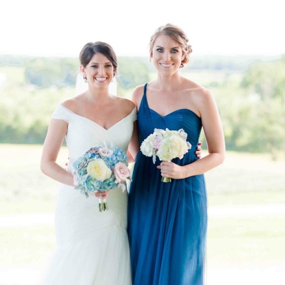 lapis blue bridesmaid dresses