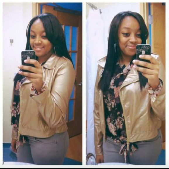 *SOLD*Gold Leather Jacket