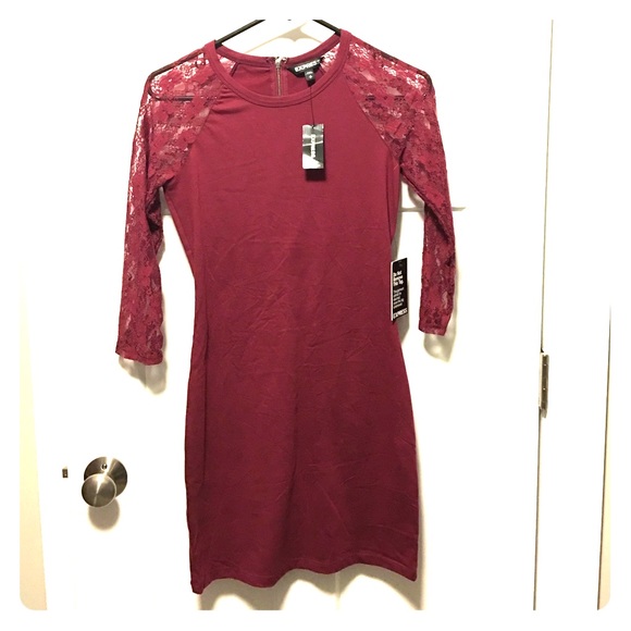 Brand new Express dress lace sleeves