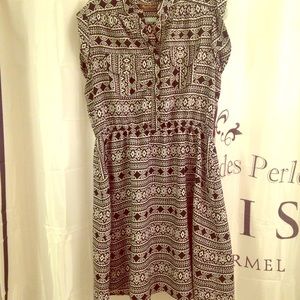 Black and white print dress