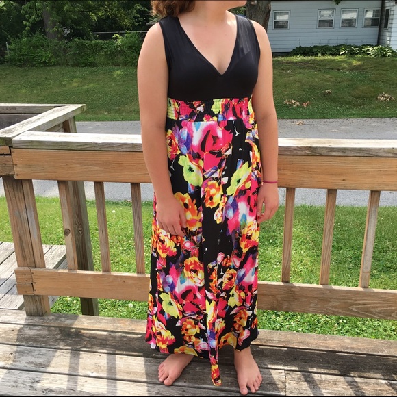 LAST ONE! A5β£π! β Pink Flowered Maxidress! NEW! - Picture 4 of 6