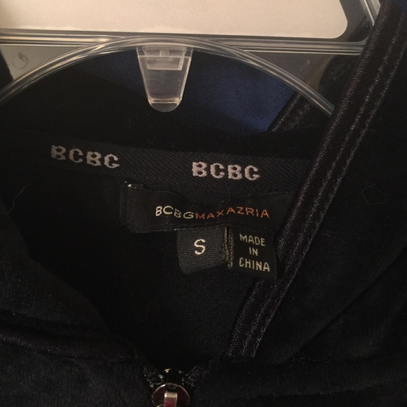 Black Velour BCBG hoodie - Picture 2 of 3