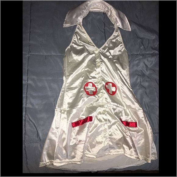 Sexy silk nurse outfit