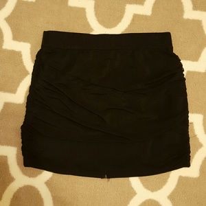 Black ruched going out skirt