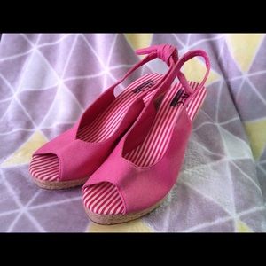 SALE PENDING Pink Wedges
