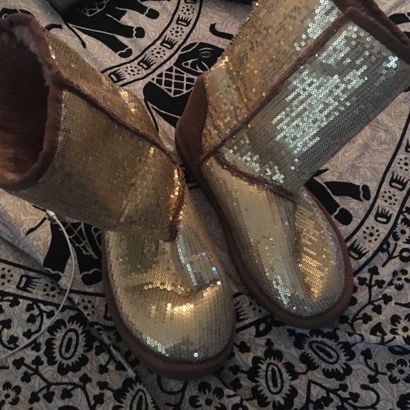Gold ugg boots