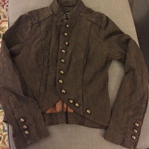 H&M crop jacket. Bronze style buttons