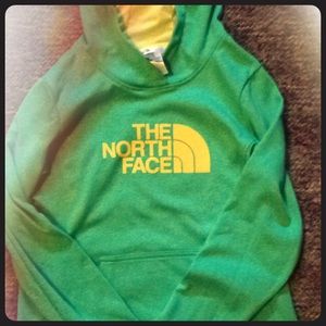 Brand New Northface Hoodie. Lime green and yellow