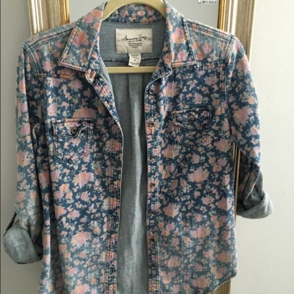 Floral Denim Top