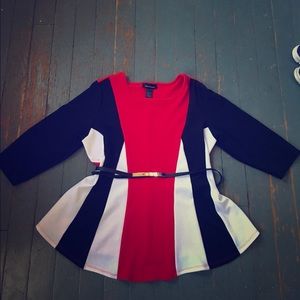 Ashley Stewart Peplum Shirt. New without tags.