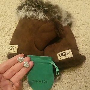 Tiffany & Co earings and UGG gloves bundle