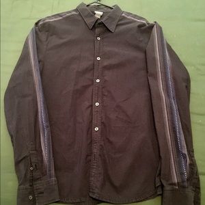 Armani Exchange Blk Button Down Dress Shirt Size L