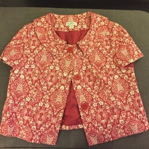 Ann Taylor short jacket blazer floral print