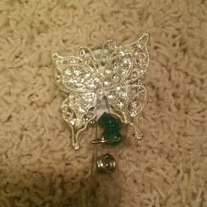 Butterfly badge holder