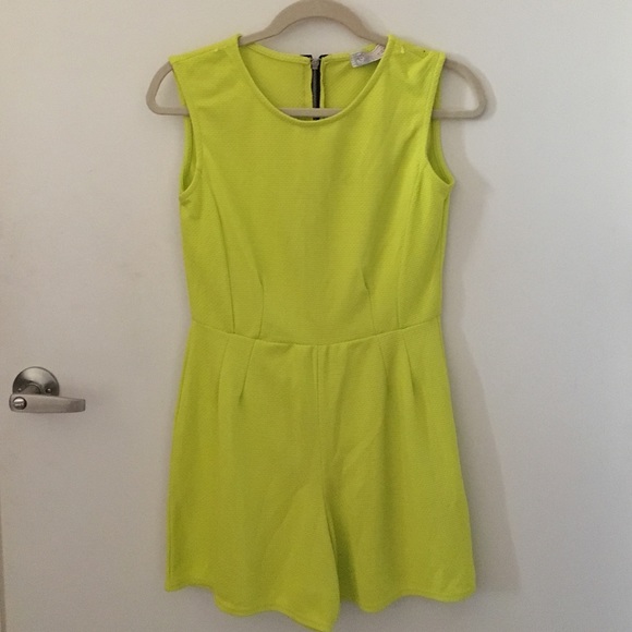 NWOT Neon Green Romper!